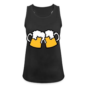 Bière - Débardeur respirant Femme - noir - Devant - Zoe (177cm)