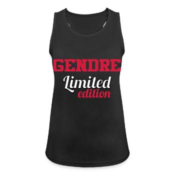 GENDRE LIMITED EDITION - Frauen Tank Top atmungsaktiv - Schwarz - Vorne - Zoe (177cm)