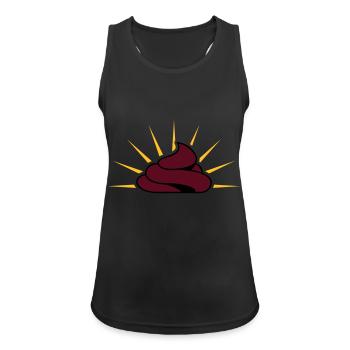 heilige_scheisse_v2 - Frauen Tank Top atmungsaktiv - Schwarz - Vorne - Zoe (177cm)