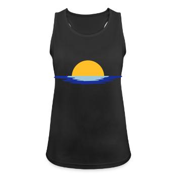 Sun mer ensemble de l'eau hausse vacances - Débardeur respirant Femme - noir - Devant - Zoe (177cm)