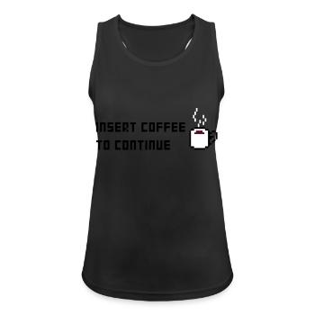 Kaffee Lebenselexier - Kaffee Rein weitermachen - Frauen Tank Top atmungsaktiv - Schwarz - Vorne - Zoe (177cm)