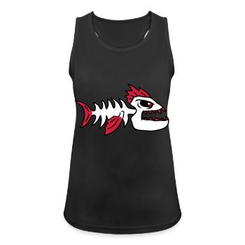 Fish Bone Punk Monster - Women's Breathable Tank Top - black - Front - Zoe (177cm)