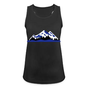 mountains, winter, landscape - Débardeur respirant Femme - noir - Devant - Zoe (177cm)