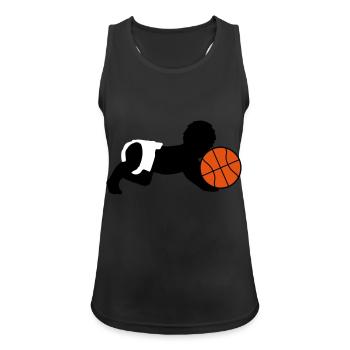 Born To Play Basketball Baby - Women's Breathable Tank Top - black - Front - Zoe (177cm)