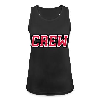 Crew - Frauen Tank Top atmungsaktiv - Schwarz - Vorne - Zoe (177cm)