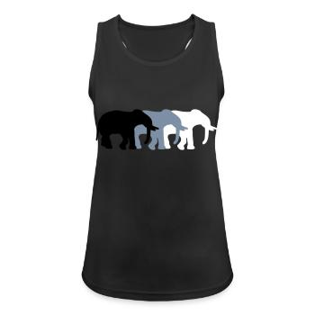 3 Elephants - Frauen Tank Top atmungsaktiv - Schwarz - Vorne - Zoe (177cm)
