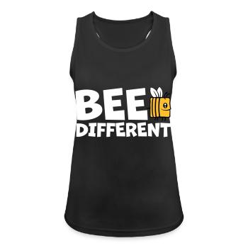 bee different Spruch Zitat - Frauen Tank Top atmungsaktiv - Schwarz - Vorne - Zoe (177cm)