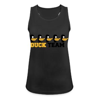 Duck Team - Frauen Tank Top atmungsaktiv - Schwarz - Vorne - Zoe (177cm)