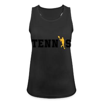 tennis - Frauen Tank Top atmungsaktiv - Schwarz - Vorne - Zoe (177cm)