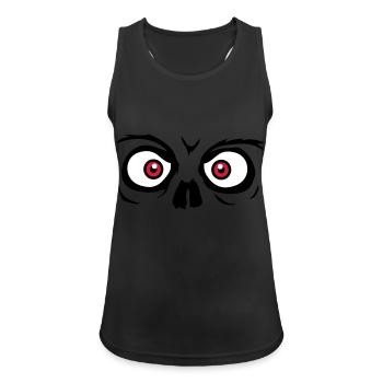 look horror halloween scary boese face head - Women's Breathable Tank Top - black - Front - Zoe (177cm)