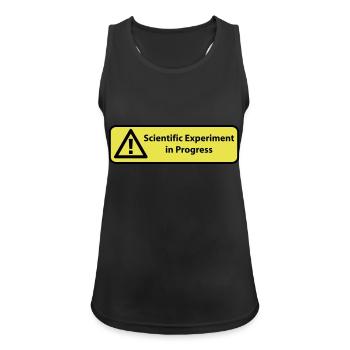 Scientific experiment in progress - Women's Breathable Tank Top - black - Front - Zoe (177cm)