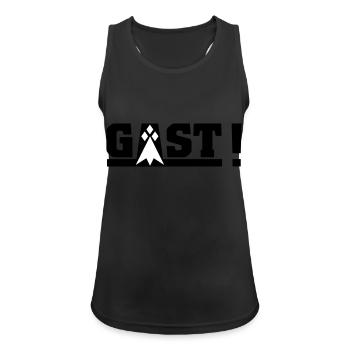 GAST! - Frauen Tank Top atmungsaktiv - Schwarz - Vorne - Zoe (177cm)