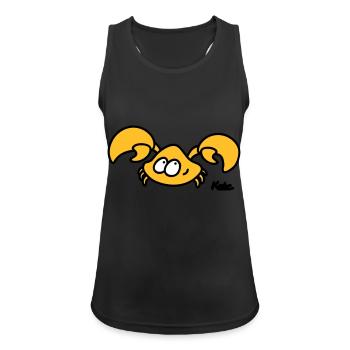 Krebs (3c) - Frauen Tank Top atmungsaktiv - Schwarz - Vorne - Zoe (177cm)