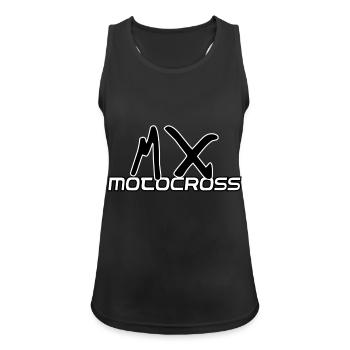motocrossmx - Frauen Tank Top atmungsaktiv - Schwarz - Vorne - Zoe (177cm)
