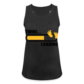 Twins - Women's Breathable Tank Top - black - Front - Zoe (177cm)