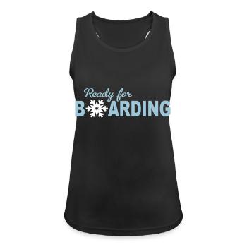 Snowboard - Women's Breathable Tank Top - black - Front - Zoe (177cm)