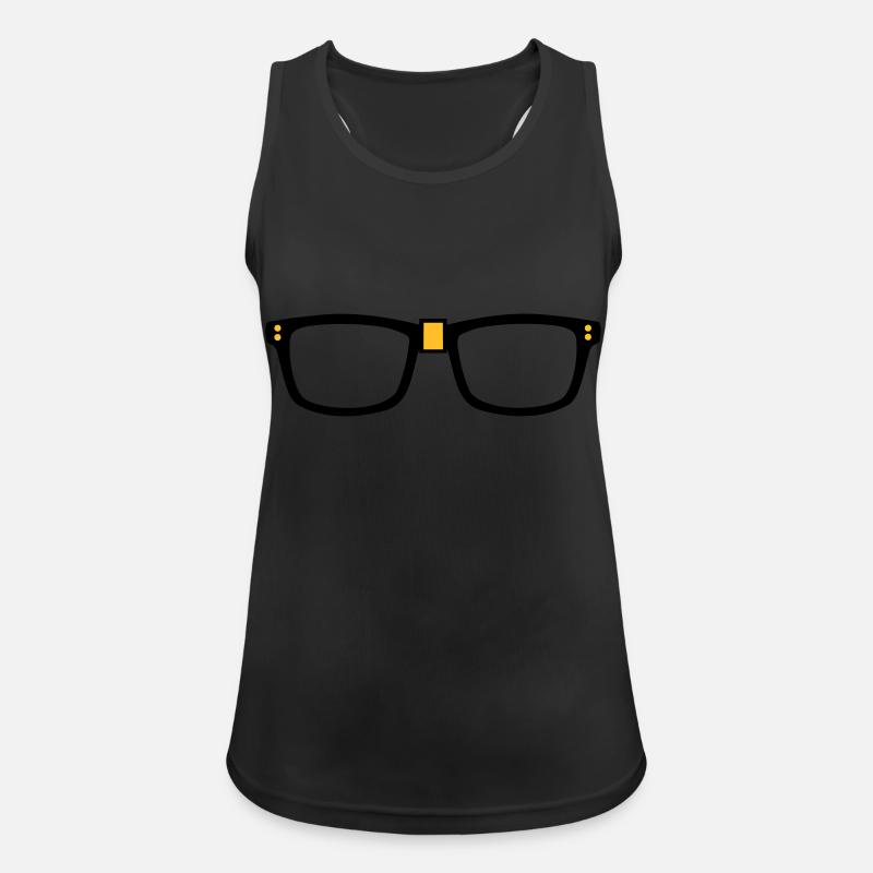 glasses - Nerd - Women's Breathable Tank Top - black
