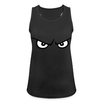 yeux - eyes 03 - Débardeur respirant Femme - noir - Devant - Zoe (177cm)