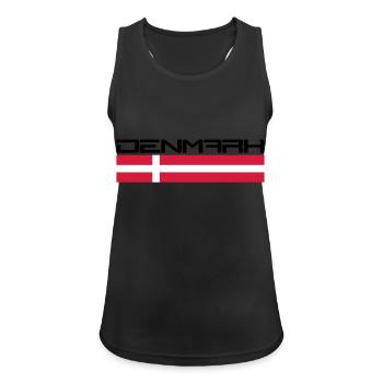 Denmark Logo Design - Frauen Tank Top atmungsaktiv - Schwarz - Vorne - Zoe (177cm)