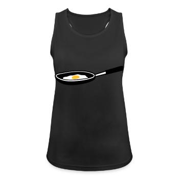 egg_in_pan - Women's Breathable Tank Top - black - Front - Zoe (177cm)