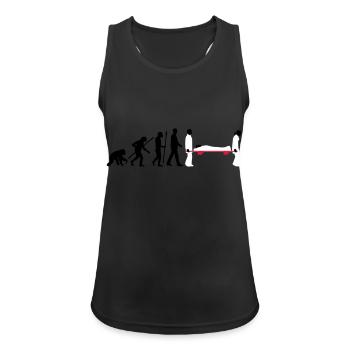 evolution_sanitaeter_09_201602_3c - Frauen Tank Top atmungsaktiv - Schwarz - Vorne - Zoe (177cm)