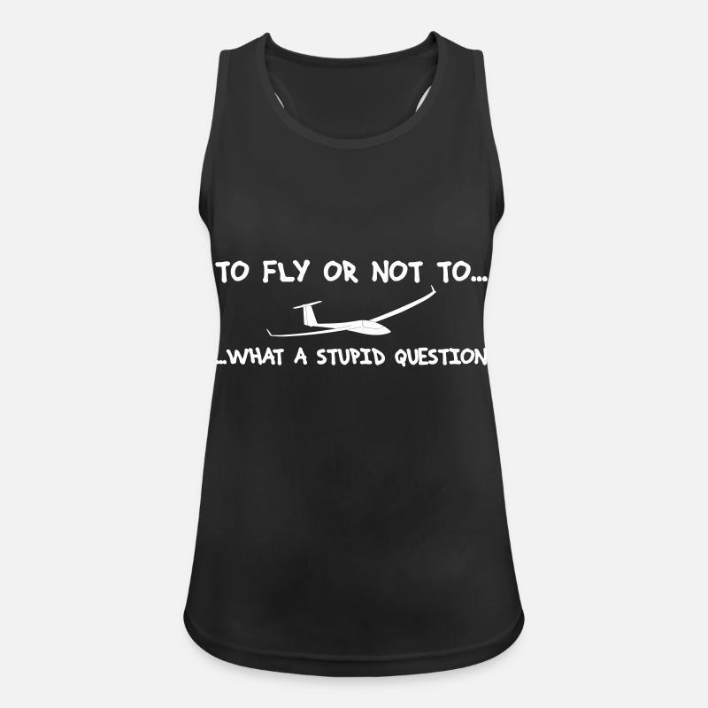 Question pilot glider pilot gliding glider - Women's Breathable Tank Top - black