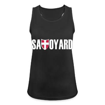 savoyard logo blc - Frauen Tank Top atmungsaktiv - Schwarz - Vorne - Zoe (177cm)