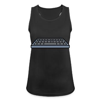 Tastatur Eingabe Computer Design - Frauen Tank Top atmungsaktiv - Schwarz - Vorne - Zoe (177cm)