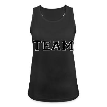 Team - Frauen Tank Top atmungsaktiv - Schwarz - Vorne - Zoe (177cm)