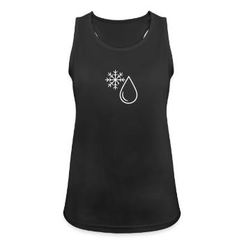 Schnee und Minimalist Drop - Frauen Tank Top atmungsaktiv - Schwarz - Vorne - Zoe (177cm)