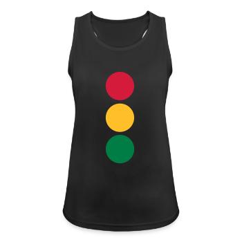 Ampel - Auto - Frauen Tank Top atmungsaktiv - Schwarz - Vorne - Zoe (177cm)