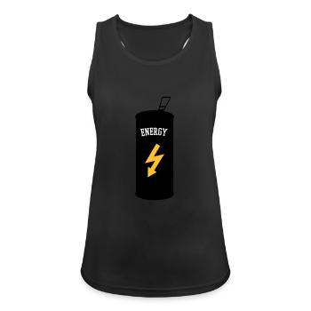 Energy Drink - Frauen Tank Top atmungsaktiv - Schwarz - Vorne - Zoe (177cm)