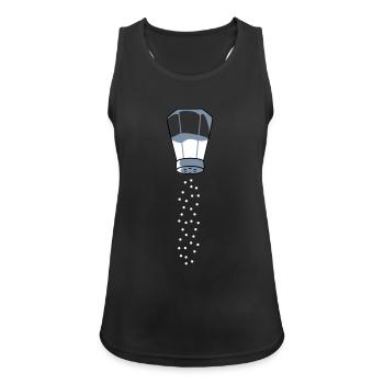 Salt shaker salt rain - Women's Breathable Tank Top - black - Front - Zoe (177cm)