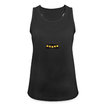 5 Sterne, gebogen. Five Stars. 2c - Frauen Tank Top atmungsaktiv - Schwarz - Vorne - Zoe (177cm)