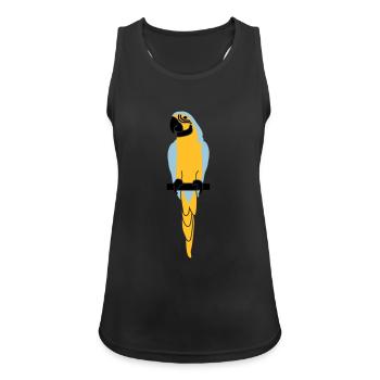 Papagei - Frauen Tank Top atmungsaktiv - Schwarz - Vorne - Zoe (177cm)