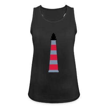 phare - Débardeur respirant Femme - noir - Devant - Zoe (177cm)