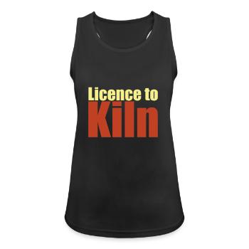 Töpferlizenz für den Brennofen - Frauen Tank Top atmungsaktiv - Schwarz - Vorne - Zoe (177cm)