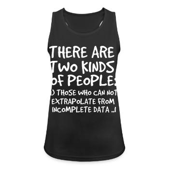 Unvollständige Daten Funny Science Nerd - Frauen Tank Top atmungsaktiv - Schwarz - Vorne - Zoe (177cm)