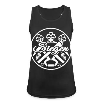 Stadt Siegen Krönchen Bergbau Hüttenmann Hopfen - Frauen Tank Top atmungsaktiv - Schwarz - Vorne - Zoe (177cm)