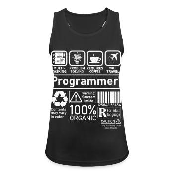 Programmer multi tasking problem solving requires - Frauen Tank Top atmungsaktiv - Schwarz - Vorne - Zoe (177cm)