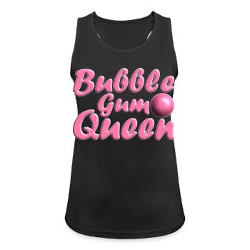 Bubblegum Queen rosa - Frauen Tank Top atmungsaktiv - Schwarz - Vorne - Zoe (177cm)
