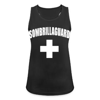 Wachschirm, Rettungsschwimmer - Frauen Tank Top atmungsaktiv - Schwarz - Vorne - Zoe (177cm)
