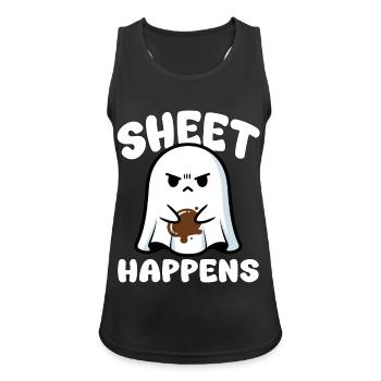 BLATT PASSIERT - GHOST HALLOWEEN - Frauen Tank Top atmungsaktiv - Schwarz - Vorne - Zoe (177cm)
