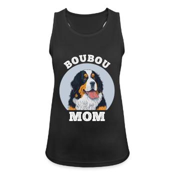 Boubou Mama Geschenk für Berner Sennenhund-Liebhaber - Frauen Tank Top atmungsaktiv - Schwarz - Vorne - Zoe (177cm)