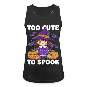ZU SÜSS ZUM GRUSELN - HEXE HALLOWEEN - Frauen Tank Top atmungsaktiv - Schwarz - Vorne - Zoe (177cm)