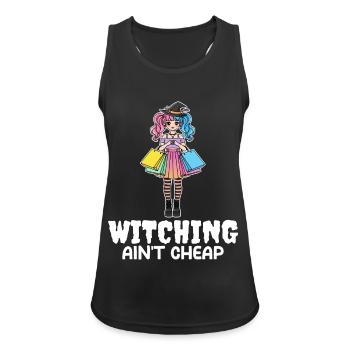 HEXEREI IST NICHT BILLIG - HEXEREI HALLOWEEN - Frauen Tank Top atmungsaktiv - Schwarz - Vorne - Zoe (177cm)