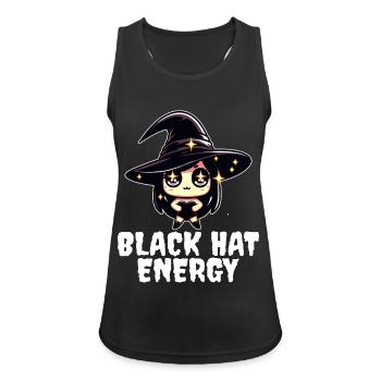 BLACK HAT ENERGY - HEXEN-HALLOWEEN - Frauen Tank Top atmungsaktiv - Schwarz - Vorne - Zoe (177cm)
