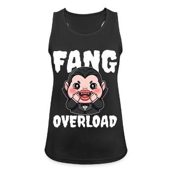 FANG_OVERLOAD - Frauen Tank Top atmungsaktiv - Schwarz - Vorne - Zoe (177cm)