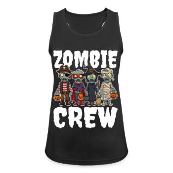 ZOMBIE CREW - ZOMBIE HALLOWEEN - Frauen Tank Top atmungsaktiv - Schwarz - Vorne - Zoe (177cm)
