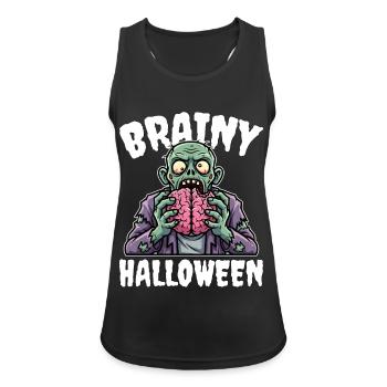INTELLIGENTES HALLOWEEN - ZOMBIE HALLOWEEN - Frauen Tank Top atmungsaktiv - Schwarz - Vorne - Zoe (177cm)